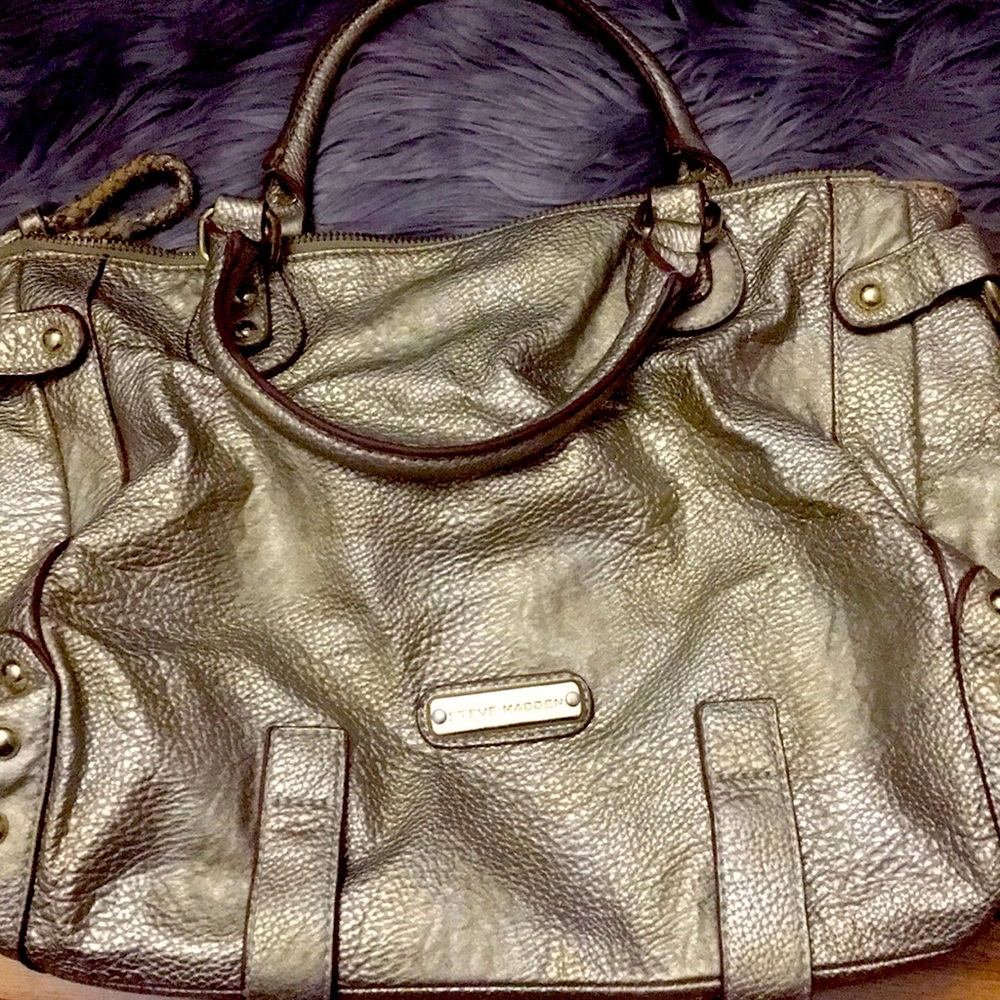 Steve Madden gold handbag